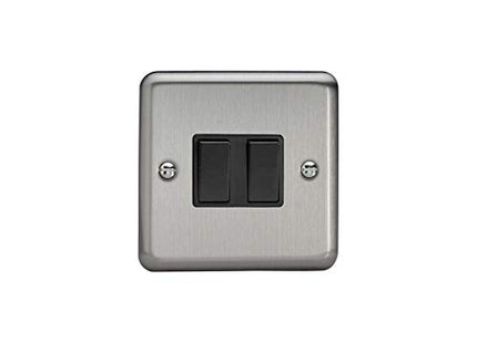 Varilight XS77B Rocker Switches 2-Gang Black