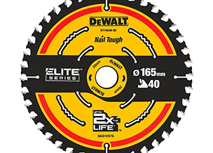 DeWalt Cordless Extreme Framing Circular Saw Blade 165 X 20Mm X 40T (3 Pack)
