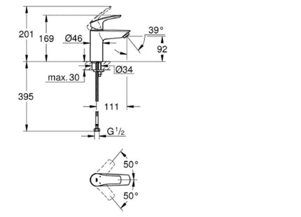 Grohe MBM Smooth Body - Low Pressure Chrome - 3246730L - Great for Low Pressure Systems