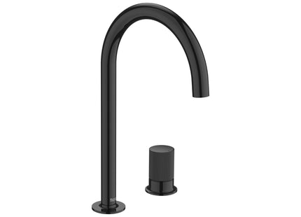 Roca Nu 2-H Basin W/O Pu Titanium Black - A5A3D3FCN0 - Elegant Basin Tap
