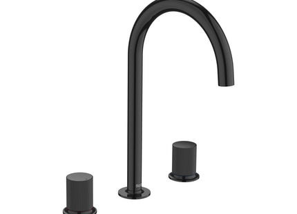 Roca Nu 2Hd 3-H Basin Tap - Titanium Black - A5A3E3FCN0