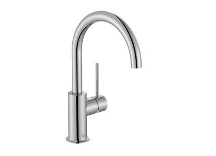Roca Victoria Basin Mixer Smooth Body - Chrome, Click Clack Waste - A5A3A4FC0R