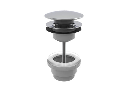Click-Clack Basin Waste Universal - 67mm Push Cover, Chrome
