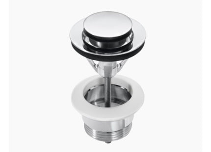 Roca Click-Clack Basin Waste Universal - 40mm Push Cover, Chrome