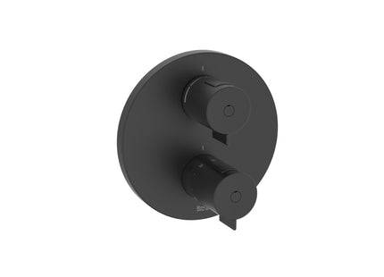 T-500 Round Shower Mixer, 1 Outlet, Built-In, M/Black - A5A2P18NB0