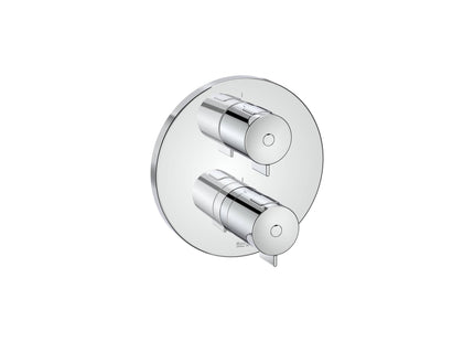 Roca T-500 Round Bath-Shower Mixer, 2 Outlet, Chrome - A5A0C18C00 - Perfect for Showers and Baths