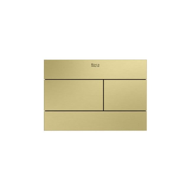 Roca Duplo-S PS2 Flush Plate Brushed Brass - A8902243VA - Modern Bathroom Accessory