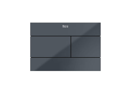 Roca Duplo-S PS2 Flush Plate Glass Anthracite - A8902243AA - Stylish Flush Plate