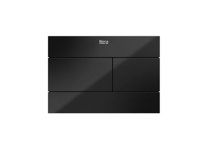 Roca Duplo-S PS2 Flush Plate Glass Black - A890224388 - Elegant Bathroom Flush Plate