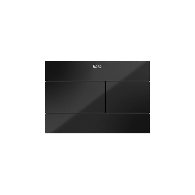 Roca Duplo-S PS2 Flush Plate Glass Black - A890224388 - Elegant Bathroom Flush Plate