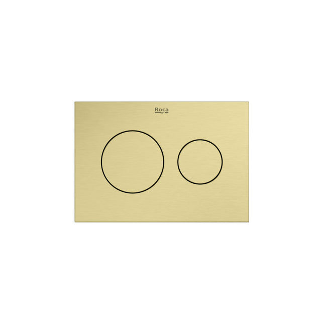 Roca Duplo-S PS3 Flush Plate Brushed Brass - A8902233VA - Enhance Your Bathroom