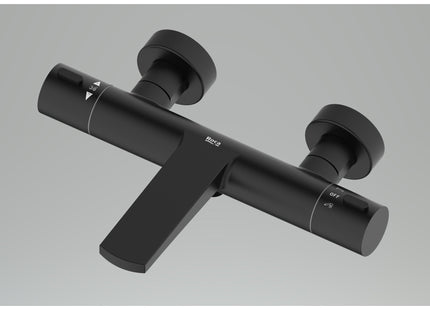 Roca Splash-T Thermostatic Wall-Mounted Bath/Shower Mixer - M/Black