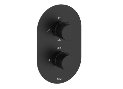 Splash-T Built-In Thermostatic Bath-Shower Mixer, 3 Outlet, M/Black - TN50202800000001