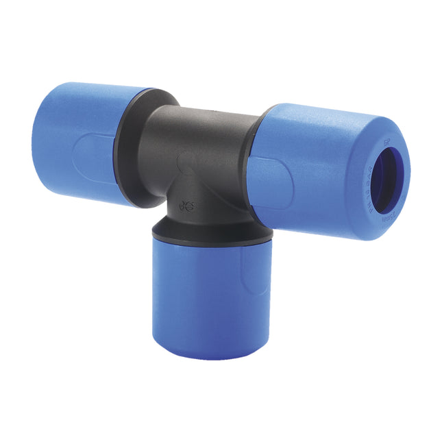 John Guest Speedfit MDPE Blue Equal Tee 20mm UG201B (Pack of 10)