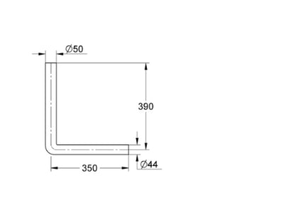 Grohe Flush Pipe 390 x 350mm - 37100SH0 - Essential for Toilets