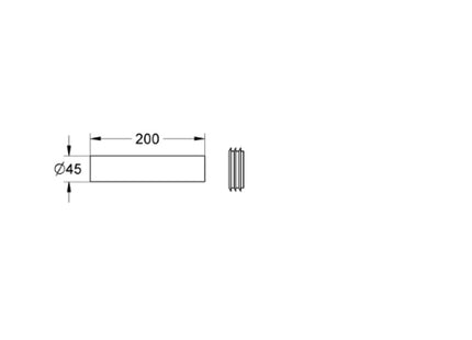 Grohe Flush Pipe 200Mm - 200mm, Flush Pipe - 37489000 - Essential for Toilet Setup