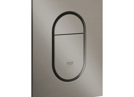 Grohe Arena Cosmo Small Flush Plate - Brushed Hard Graphite - 37624AL0 - Stylish Bathroom Upgrade