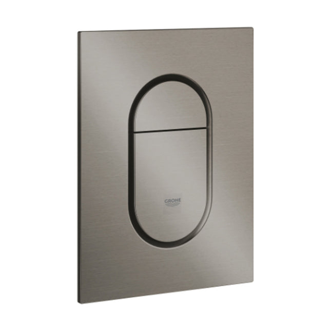 Grohe Arena Cosmo Small Flush Plate - Brushed Hard Graphite - 37624AL0 - Stylish Bathroom Upgrade