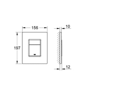 Grohe Skate Cosmo Flush Plate Brushed Hard Graphite - 38732AL0 - Modern Bathroom Accessory