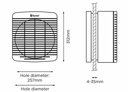 Xpelair Gx9 Commercial Window Remote Switch Operated Fan