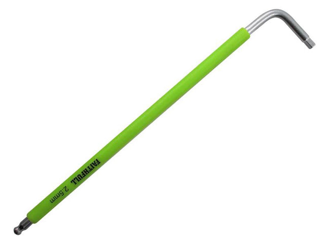 Faithfull Coloured Hexagon Key 2.5mm - FAIHK25C - Durable S2 Steel Tool