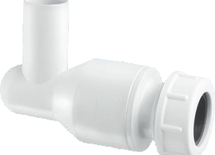 McAlpine R29-NRV 90° Elbow with integral Non-Return Valve Plain Tail Inlet x 19/23mm Universal Outlet