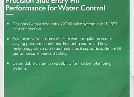 Fluidmaster Torbeck 2 SE Fill Valve 1/2" Plastic - 720U-072-P25