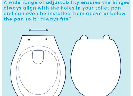 Croydex Constance Soft Close Flexi-Fix Toilet Seat - WL601722H