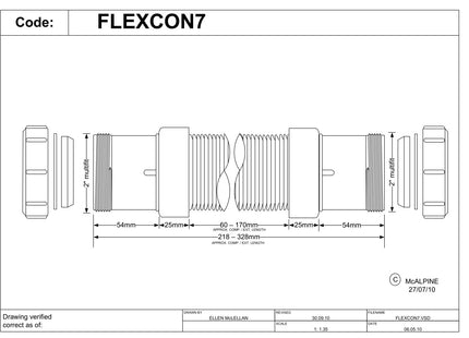 McAlpine Universal Flexible Connector Coupler 2''       FLEXCON7