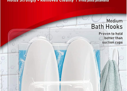 Command Medium Bathroom Hooks (Pack 2)