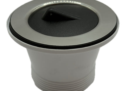 McAlpine BSW21P Centre Pin Sink Waste: 85mm Stainless Steel Flange with Plug