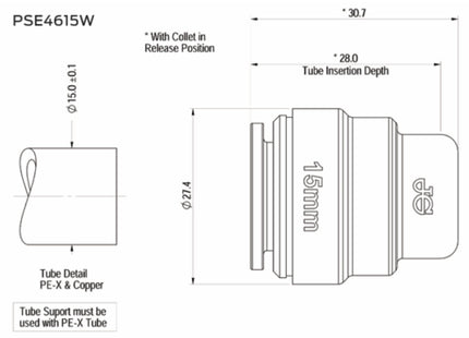 John Guest Speedfit stop end 15mm