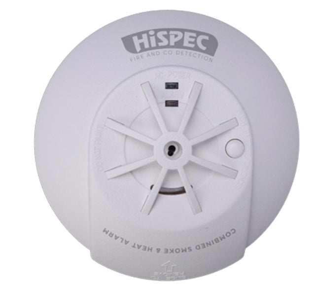 Hi-Spec Hssa/Ph/Ff10 Fast Fix Interconnectable Combined Mains Smoke & Heat Detector 10 Year Battery