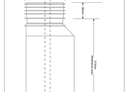 McAlpine WC-EXTD 10mm Offset Adjustable Length Extension Piece for Rigid WC Connectors