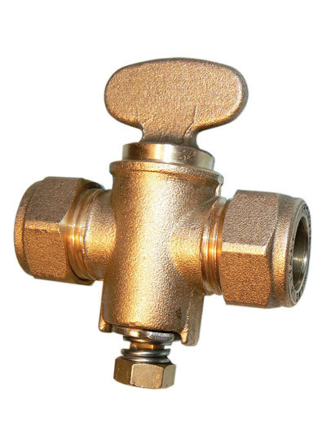 Primaflow Gas Cock - Rigid Fan Comp 15mm Brass - TGC020 - Reliable Gas Control