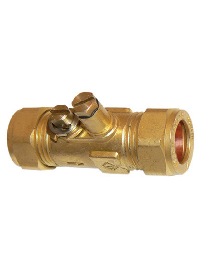 Primaflow MGT Gas Test Ball Valve 15mm Compression - GTBV15