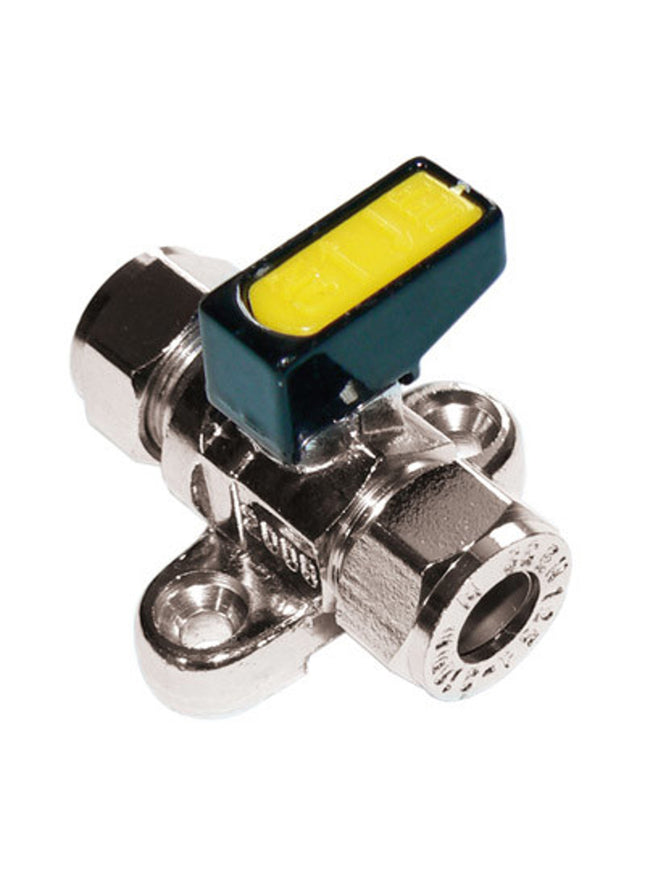 Primaflow MM Metrogas Miniball CxC 10mm B/Plate CP - GCM10BP - Reliable Gas Valve