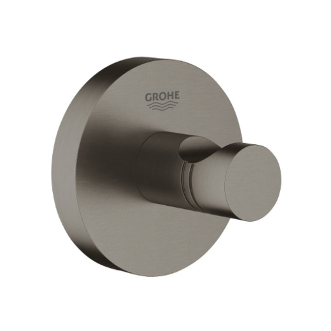 Grohe Essentials Robe Hook Brushed Hard Graphite - 40364AL1 - Stylish Bathroom Accessory