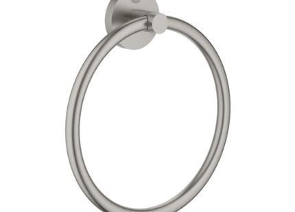 Grohe Essentials Towel Ring Supersteel - 40365DC1 - Ideal for Modern Bathrooms