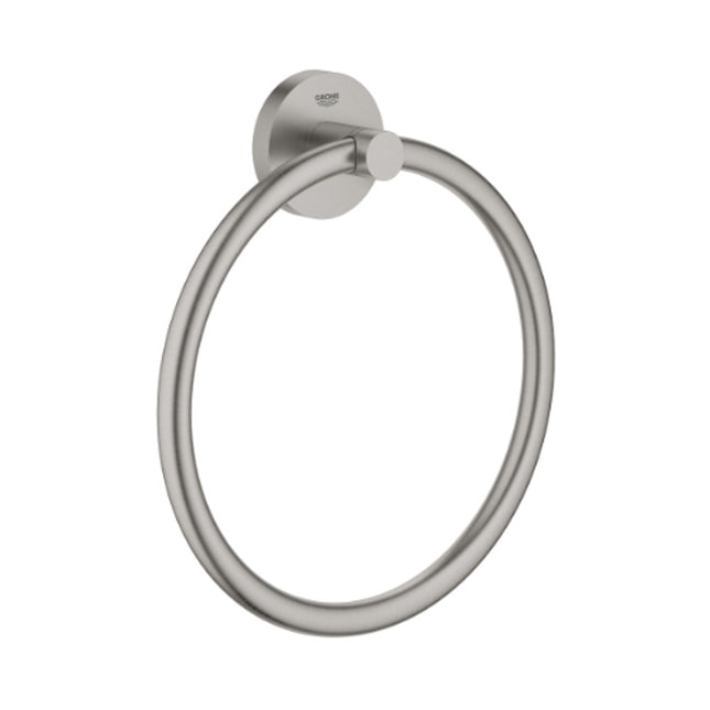Grohe Essentials Towel Ring Supersteel - 40365DC1 - Ideal for Modern Bathrooms