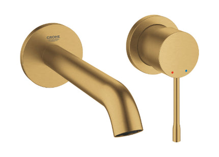 Grohe 2H Wall/Mtd Bas Mixr Trim Brushed Cool - 29192GN1 - Stylish Basin Mixer