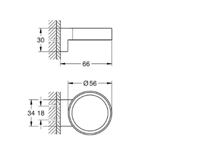 Grohe Holder For Glass/Dish/Dispenser Brushed - 41027DL0 - Stylish Bathroom Accessory