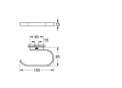 Toilet Paper Holder W/O Cover Phantom - 41220KF0 - Bathroom Essential