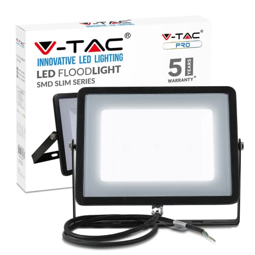 V-TAC LED Floodlight Outdoor 100W Flood Lights Outdoor | 8000 Lumens LED Work Light | Waterproof IP65 | Day White 4000K LED Flood Lights Outdoor for Garden Patio Driveway and more