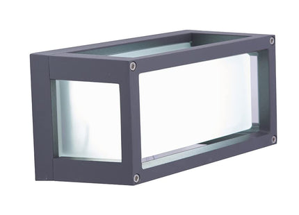 4lite Outdoor LED Surface Brick Wall Light IP54 7w 302lm Graphite Cool White