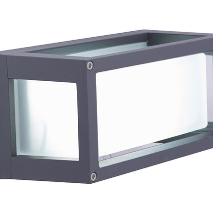 4lite Outdoor LED Surface Brick Wall Light IP54 7w 302lm Graphite Cool White