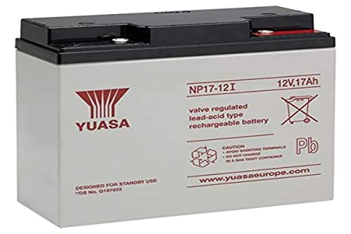 Yuasa NP17-12I Valve Regulated Lead Acid (VRLA) 17000mAh 12V Rechargeable Battery Rechargeable Batteries (17000mAh, Sealed Lead Acid (VRLA), 12V, 1 Piece)