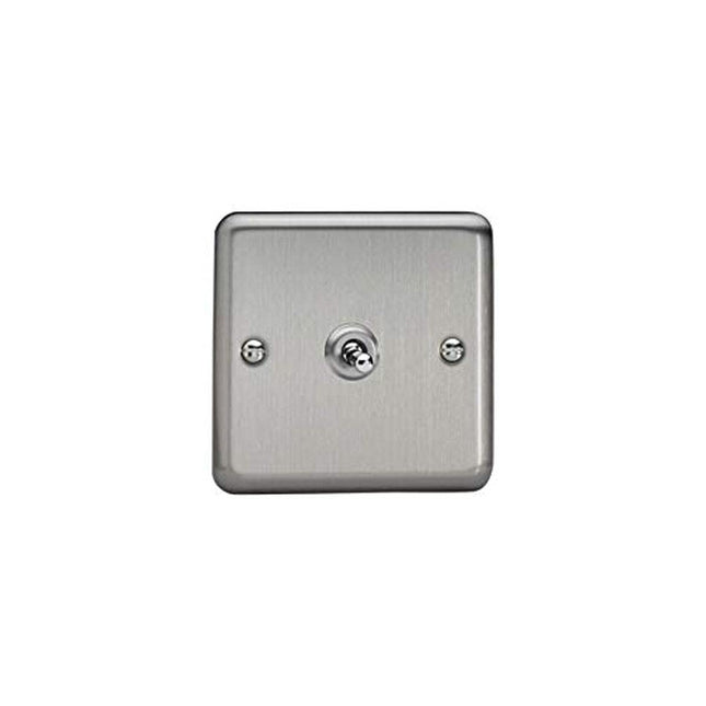 Varilight Classic Matt Chrome 1-Gang 10A 1 Or 2 Way Toggle Switch Decorative 1-Gang 10A 1- or 2-Way Toggle Switch