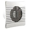 4" Bathroom Low Profile/Slimline Extractor Fan with Chrome Effect Grille and Run on Timer
