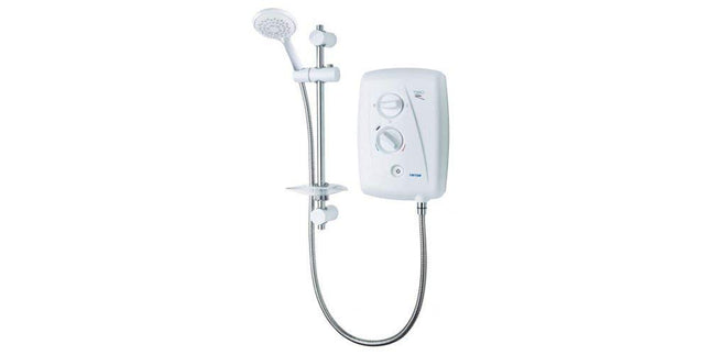 9.5kW Triton T80z Fast Fit Electric Shower White Modern Bathroom